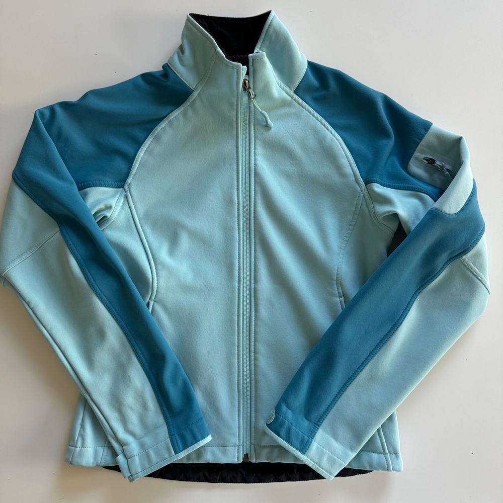 Marmot Gravity Water Resistant Blue Softshell Fleece Lined Jacket Womens Small